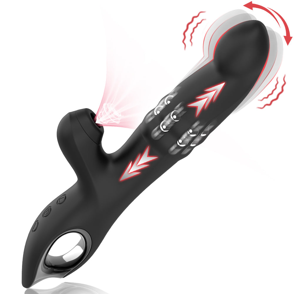 Schwarzes Vibrator-Spielzeug mit Funktionen