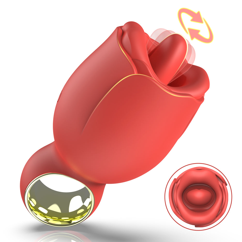 Rote, blumenförmige Sexspielzeug-Vibrator