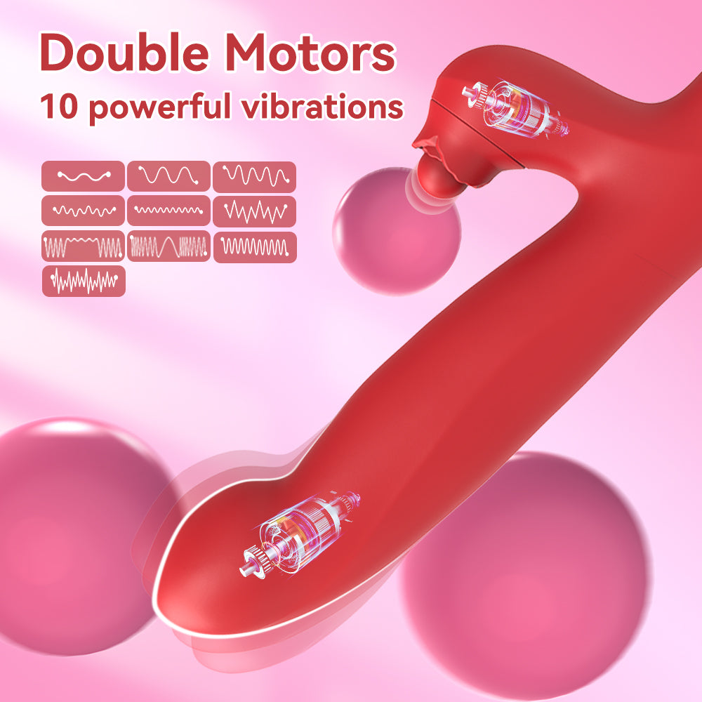 Roter Vibrator mit Doppelmotoren