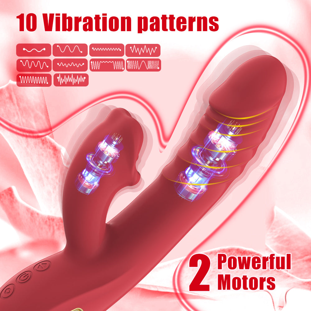 Roter Vibrator mit Vibrationsmustern