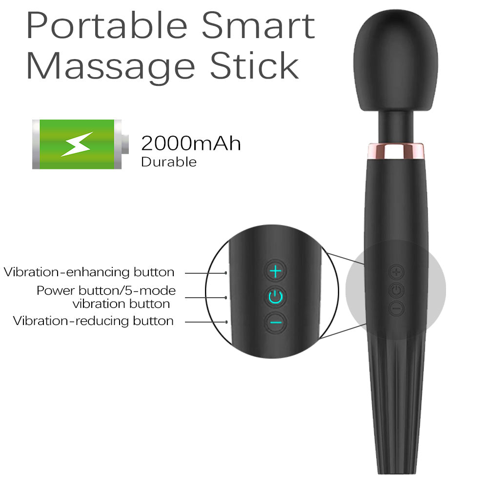 Tragbarer smarter Massagestab mit Knöpfen