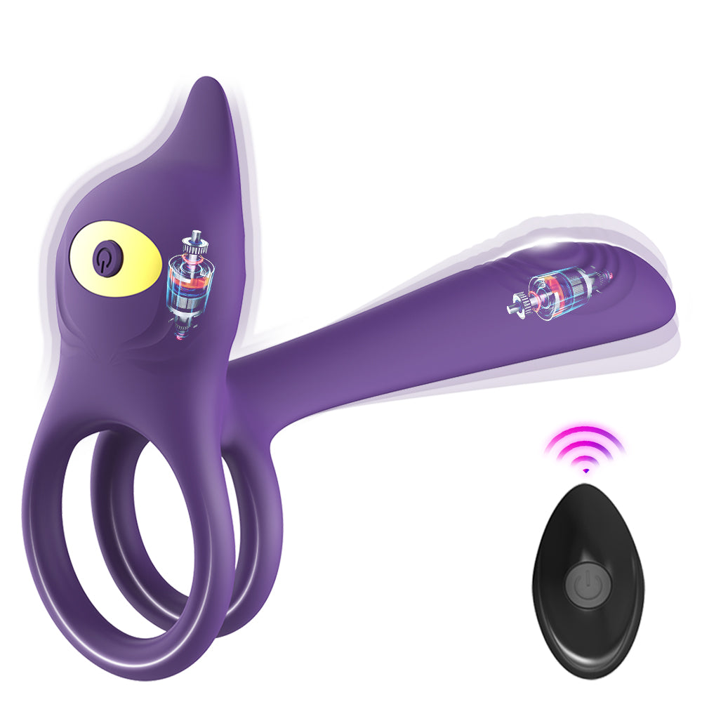 Lila Vibrator mit Fernbedienung