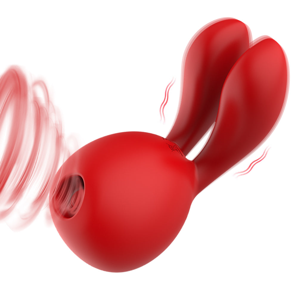 Rotes vibrierendes Sexspielzeug, Häschenform
