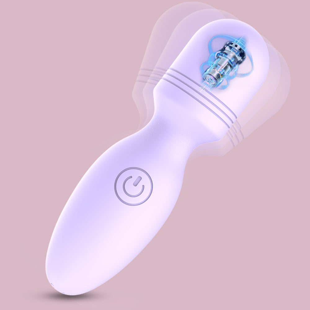 Lila Vibrator mit transparentem Kopf