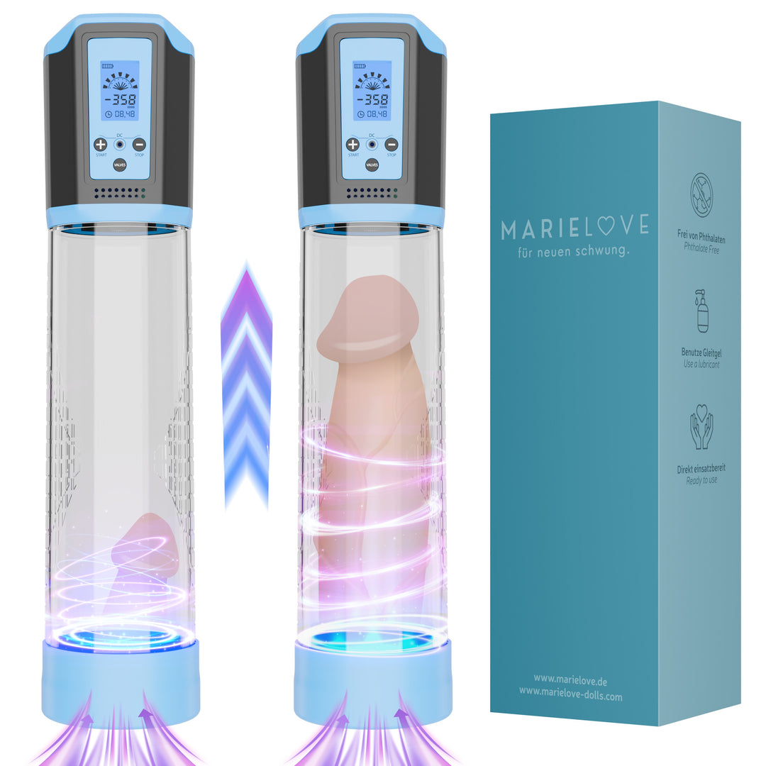 Penispumpe mit Verpackung und Display