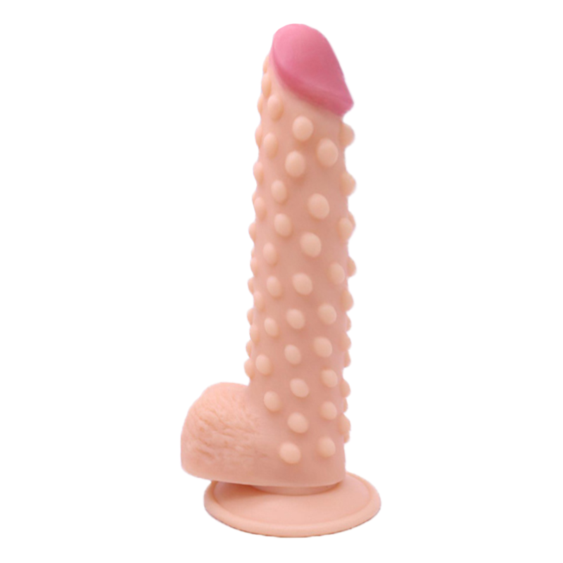 Dildo mit Noppen und Saugnapf