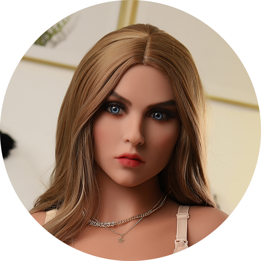 Realistische Sexpuppe, blonde Haare