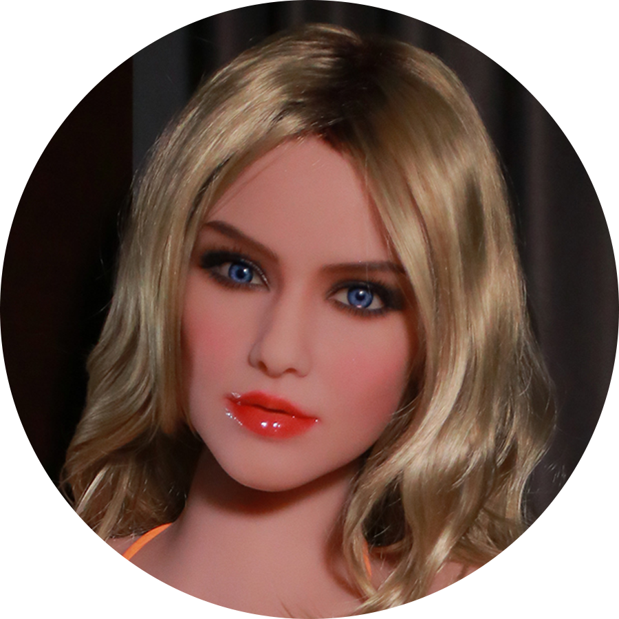 Realistische Sexpuppe, blond, Porträt