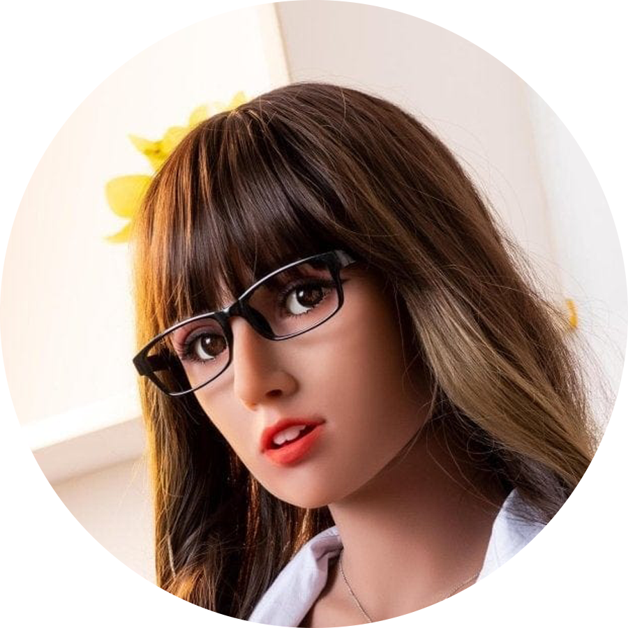 Frau mit Brille und Blumen