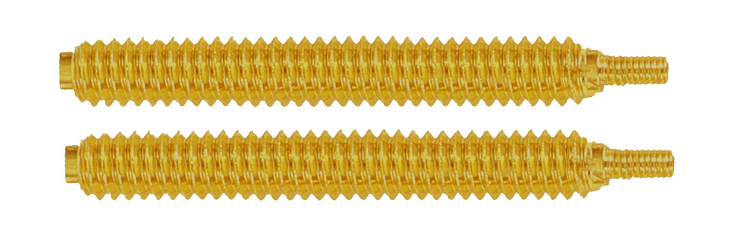Zwei goldene, geriffelte Stäbe