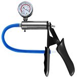 Vakuumpumpe mit Manometer und Schlauch