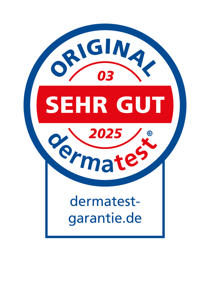 Dermatest-Siegel "Sehr Gut" 2025