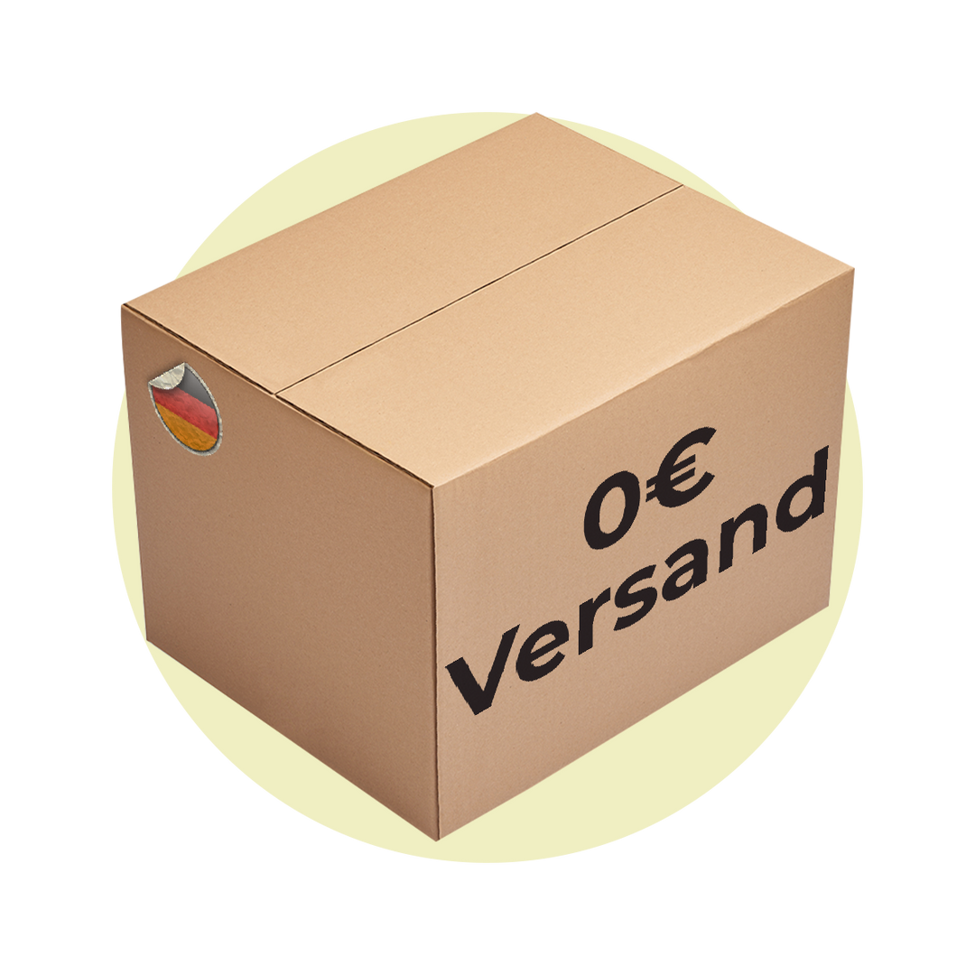 Karton mit Aufschrift "Versand"