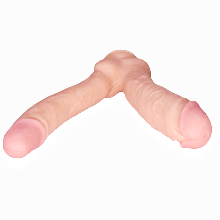 33cm Doppel Dildo no Vibrator Sex Toy Saugnapf Penis Anal PVC 3D Adern Hoden