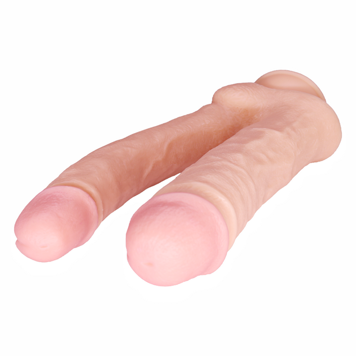 33cm Doppel Dildo no Vibrator Sex Toy Saugnapf Penis Anal PVC 3D Adern Hoden
