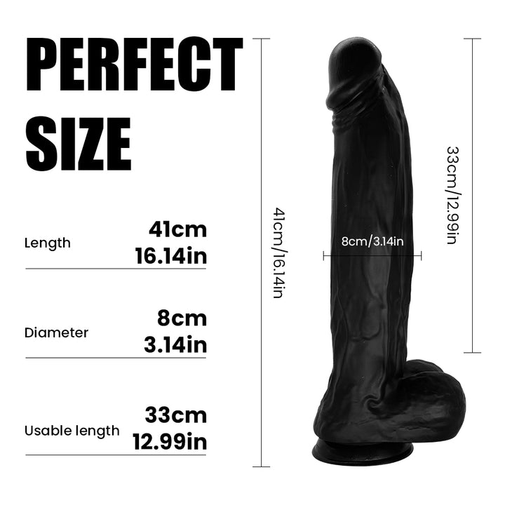 41cm XXL Dildo 3D Veins Testicles