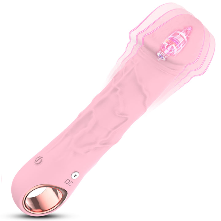 Rosa Vibrator mit Bewegungseffekt