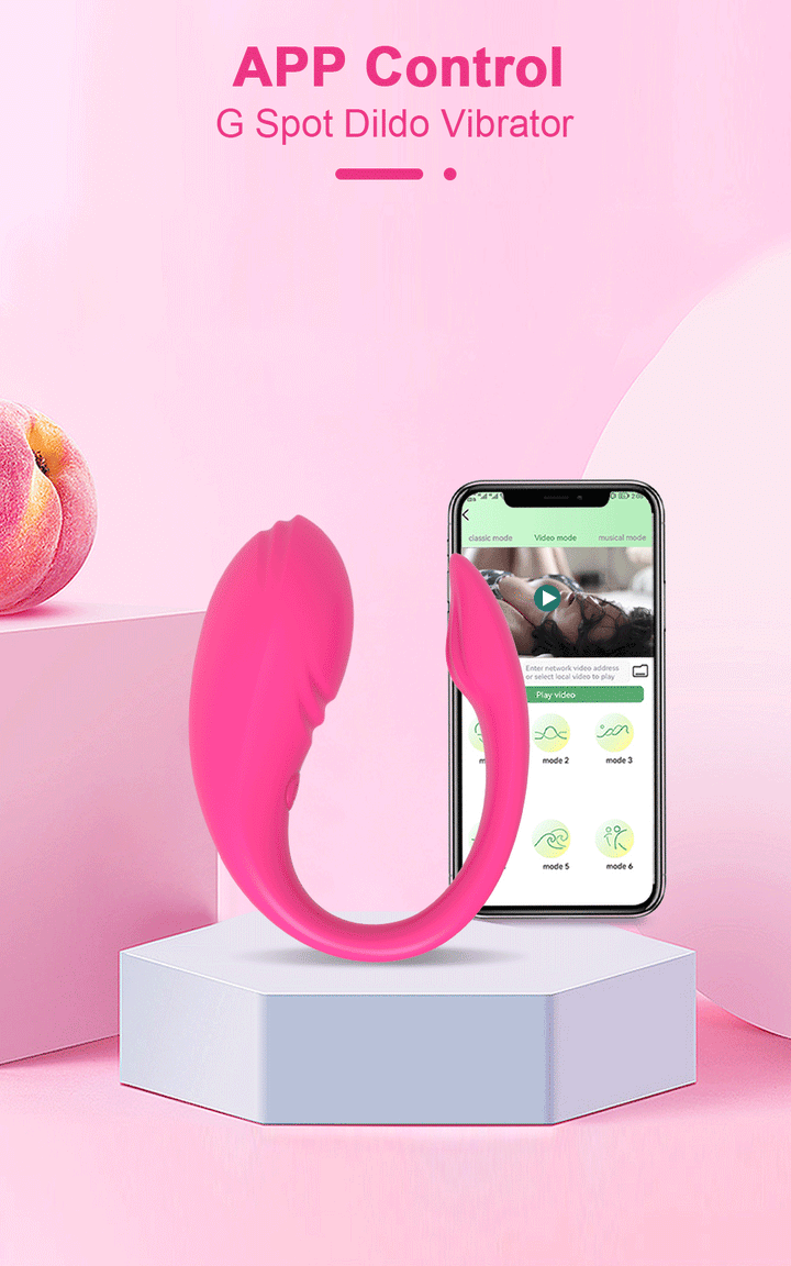 Rosa G-Punkt-Dildo mit App-Steuerung
