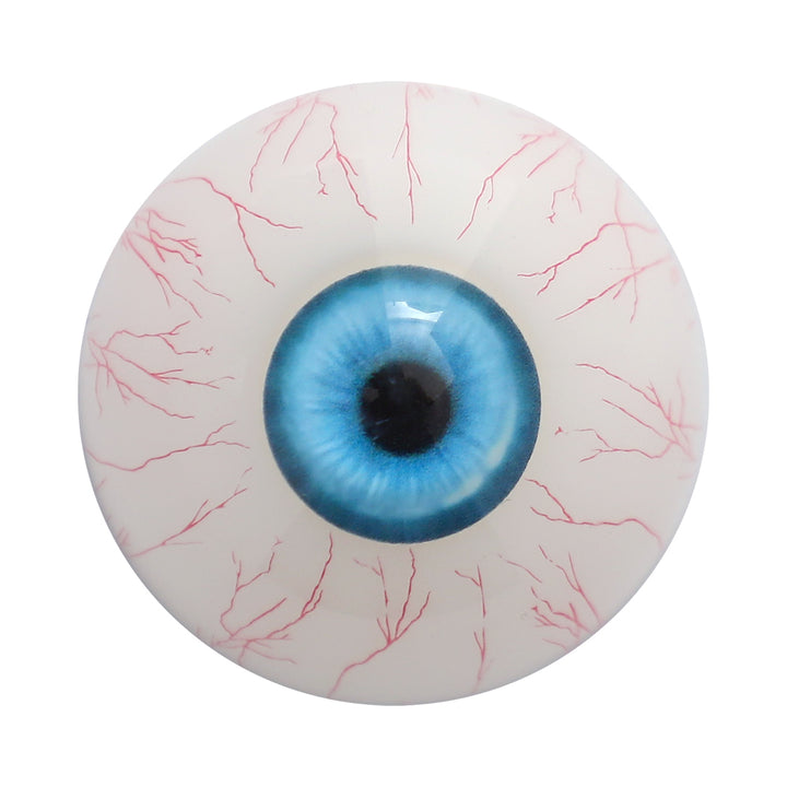 Auge, Adern, blau, weißer Hintergrund