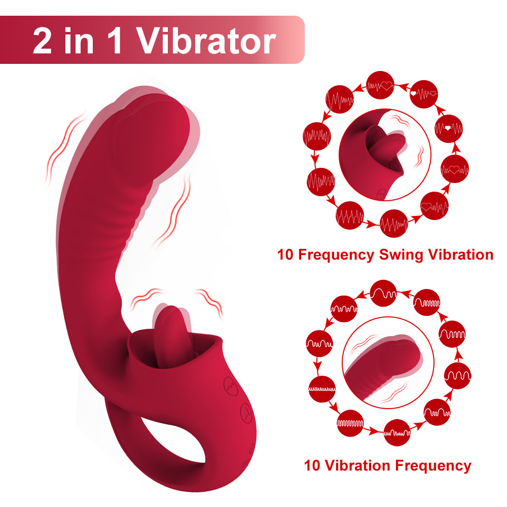 Roter Vibrator mit Frequenzoptionen