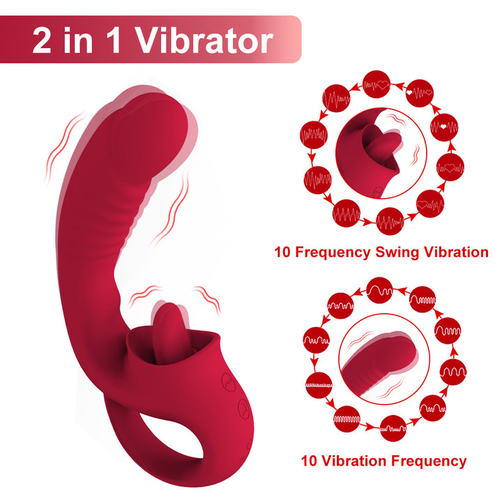 Roter Vibrator mit Frequenzoptionen