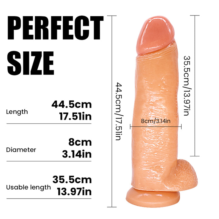 33cm Dildo no Vibrator Sex Toy Saugnapf Penis Anal PVC 3D Adern Hoden