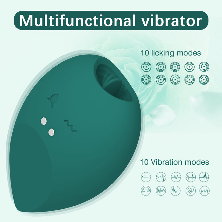 Grüner Vibrator mit Funktionen