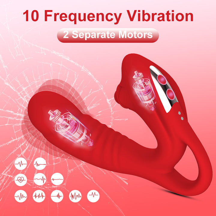 Roter Vibrator mit technischen Details