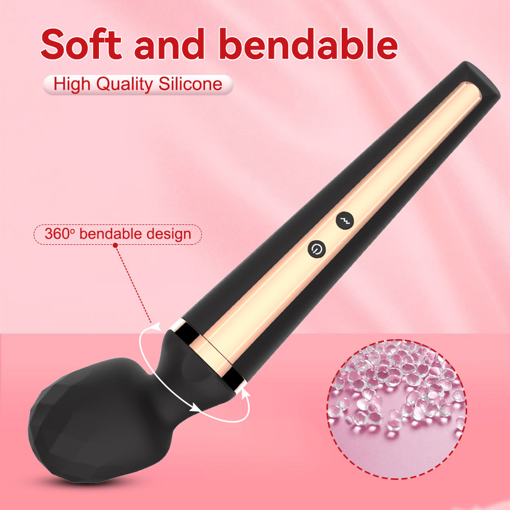 Vibrator aus Silikon, flexibel, schwarz