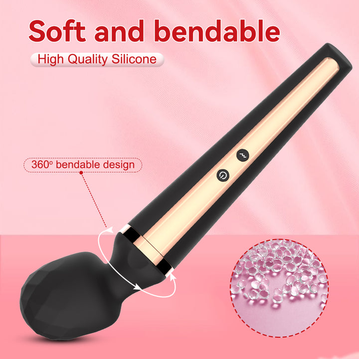 Vibrator aus Silikon, flexibel, schwarz