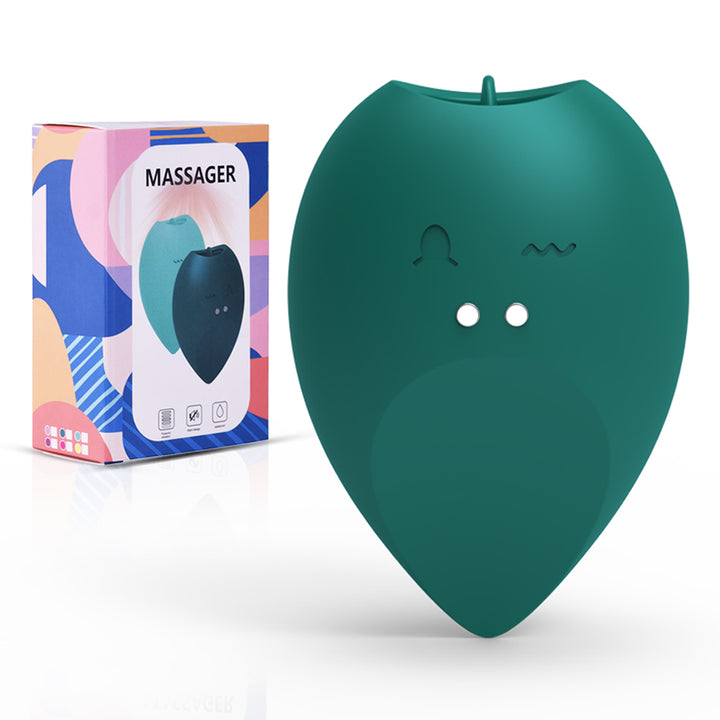 Grünes Massagegerät und Verpackung