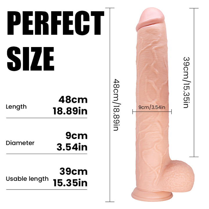 49cm XXL Dildo 3D Veins Testicles