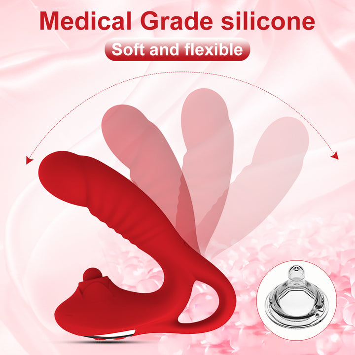 Rotes Silikon-Sextoy, flexibel, medizinisch