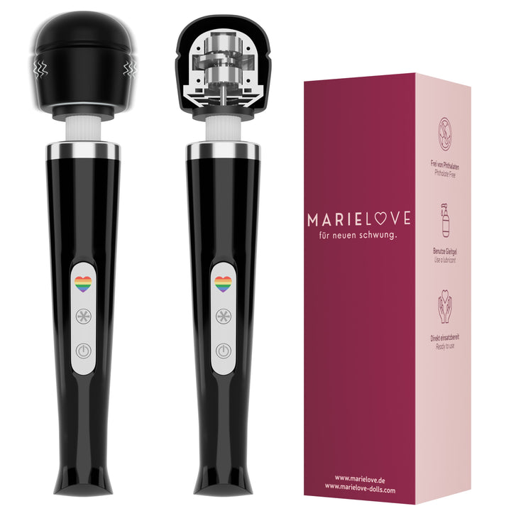 marielove Magic Wand Vibrator Magic Wand Akku Schwarz