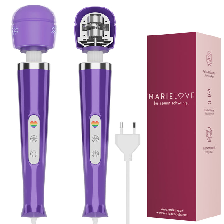 Lila Vibrator mit Verpackung