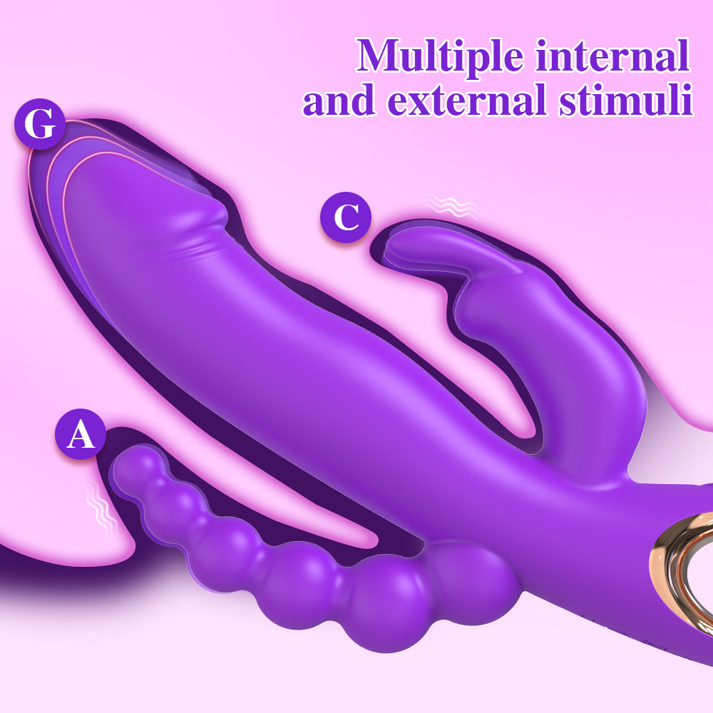 marielove 20cm Rabbit Vibrator 3in1 Stimulation