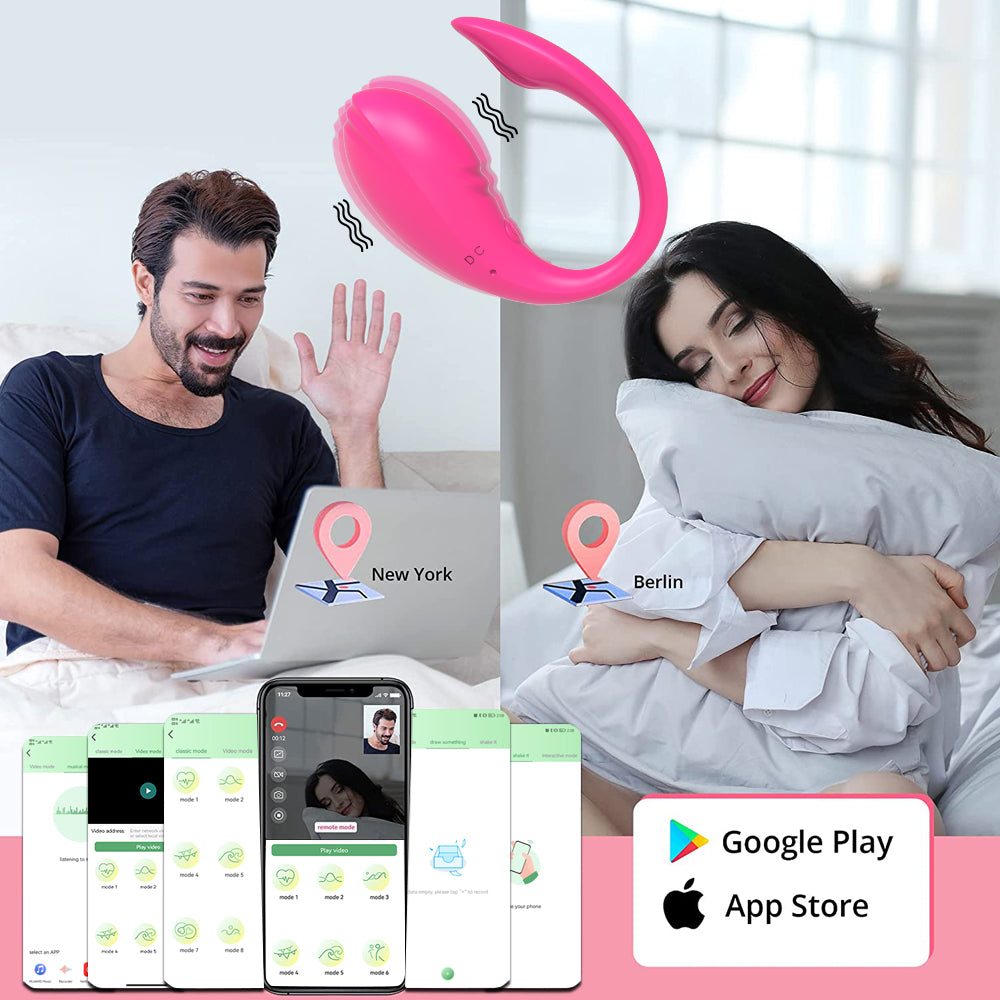 Paar mit App-gesteuertem Sexspielzeug