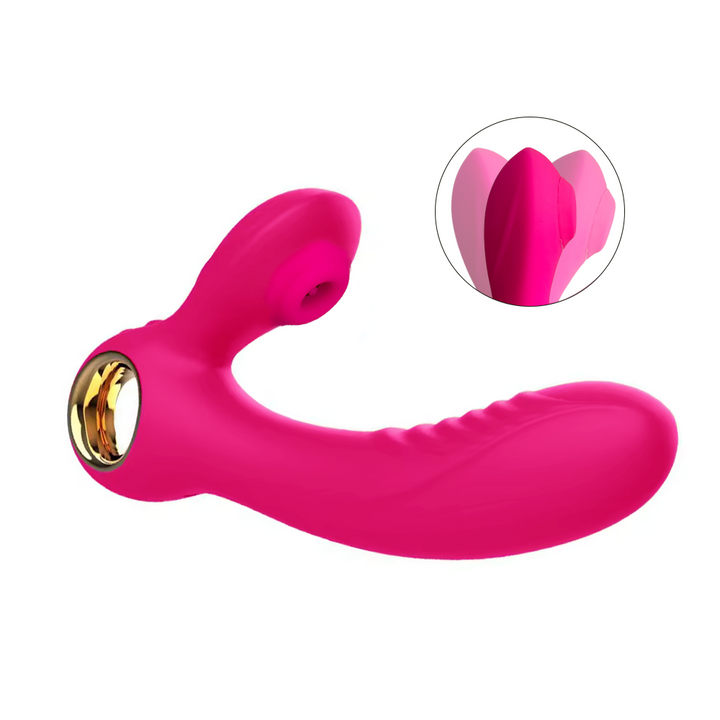 Enlove Doppel Vibrator mit Klitoris Stimulator - 10 Vibrationsmodi