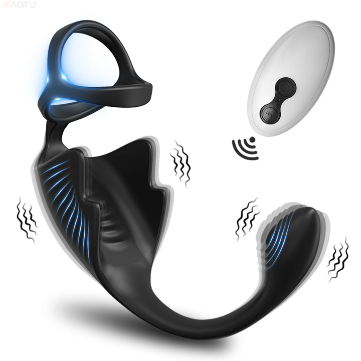 marielove Cockring mit Prostata und Hoden Vibrator mit Fernbedienung