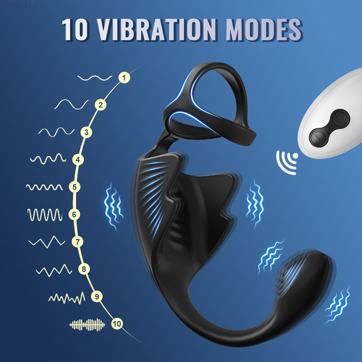 marielove Cockring mit Prostata und Hoden Vibrator mit Fernbedienung