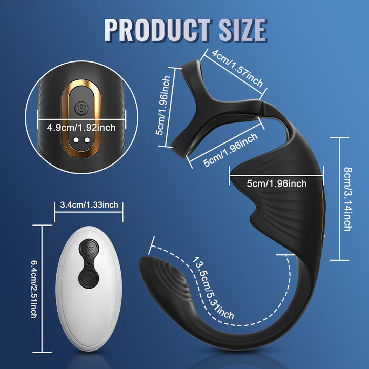 marielove Cockring mit Prostata und Hoden Vibrator mit Fernbedienung