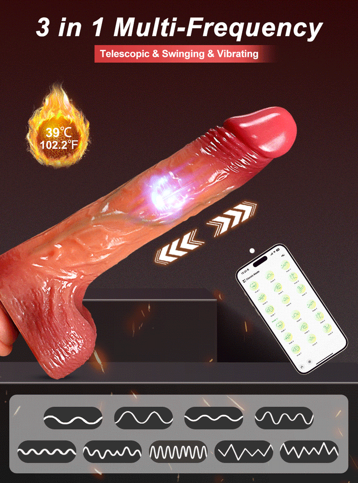 marielove Dildo Vibrator mit Heiz-, Stoß-, Rotationsfunktion & App