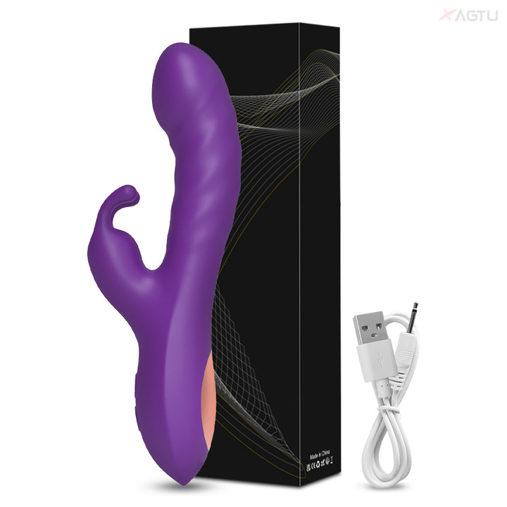Lila Vibrator mit USB-Kabel