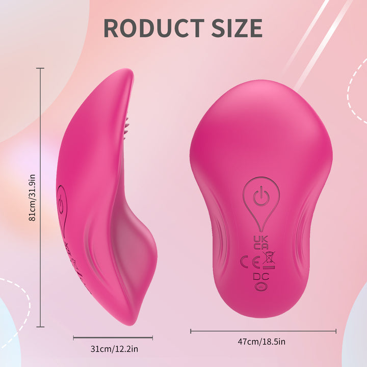 Rosa Sexspielzeug, Größenangaben, Illustration