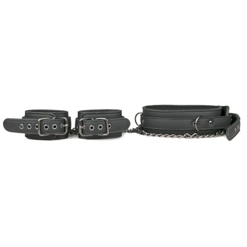 Easytoys Halsbänder Default Easytoys BDSM Halsband Lederhalsband mit Fußgelenkmanschetten diskret bestellen bei marielove