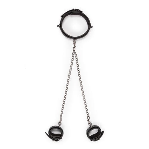 Easytoys Halsbänder Default Easytoys BDSM Halsband Lederhalsband mit Fußgelenkmanschetten diskret bestellen bei marielove