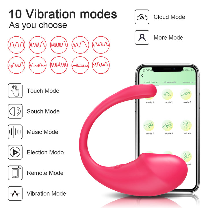 Rotes vibrierendes Sexspielzeug, Smartphone-App
