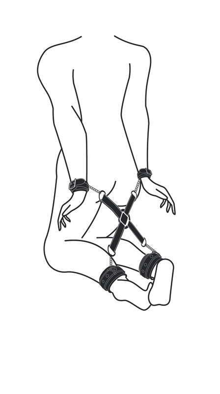 Illustration von Fesselungsspielzeug an Körper