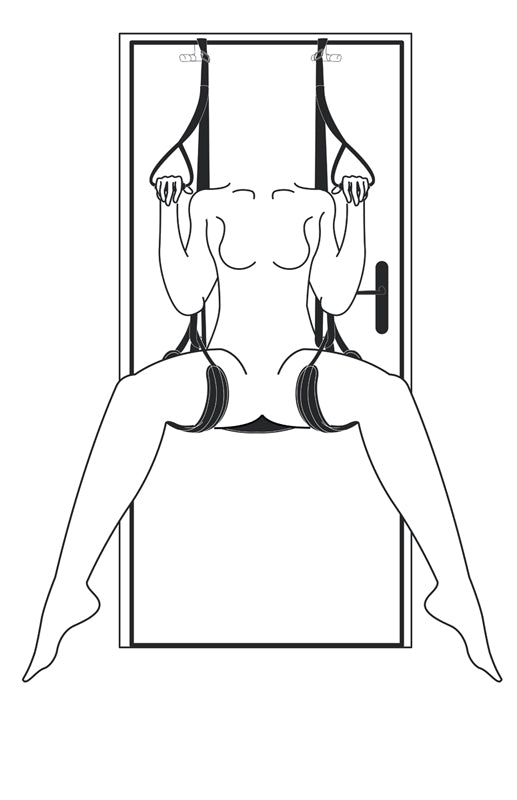 Illustration von Sexschaukel, Türmontage