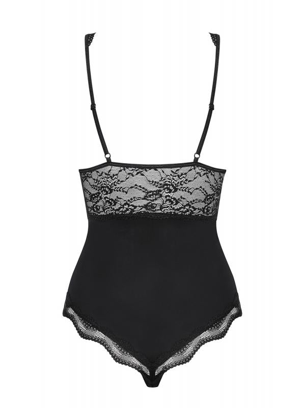 Schwarzes Spitzen-Dessous-Oberteil